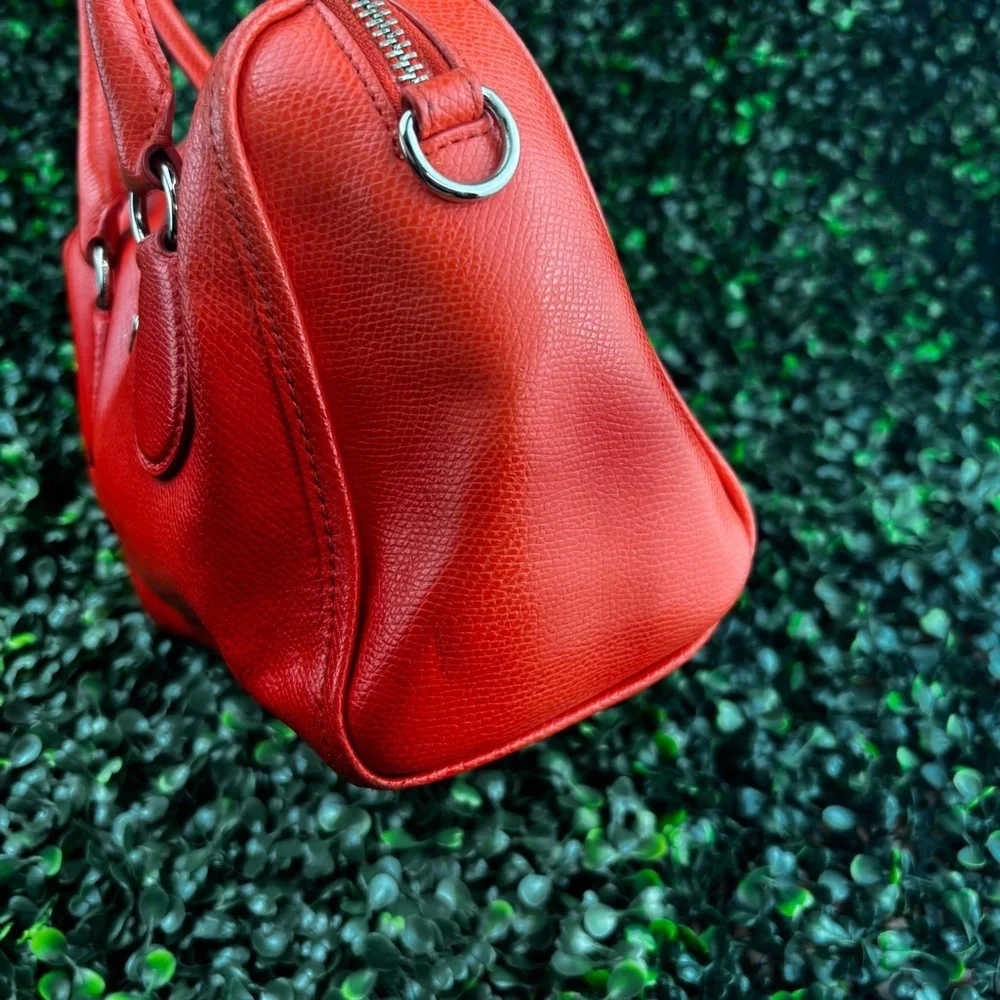 COACH MINI BENNETT SATCHEL FEATURING ORANGE PEBBLES LEATHER